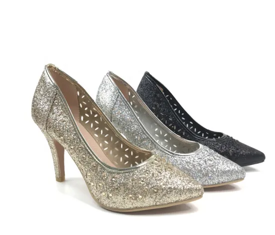 Laser Pointed Rhinestone Women's High Heels