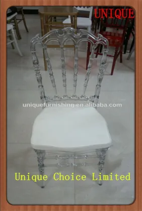 China Suppiier Transparent Royal Wedding Chair