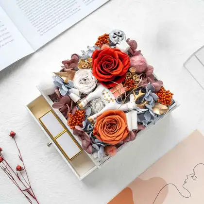 Wholesale Colorful Forever Flowers Arrangement Box - Gift Ready