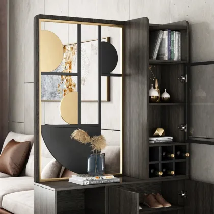 Modern Wooden Shoes Entrance Cabinet for Living Room