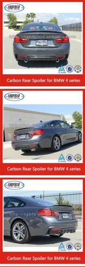 CF Carbon Fiber P Style Trunk Spoiler Rear Spoiler Fit For 2014-2015 4 Series F32