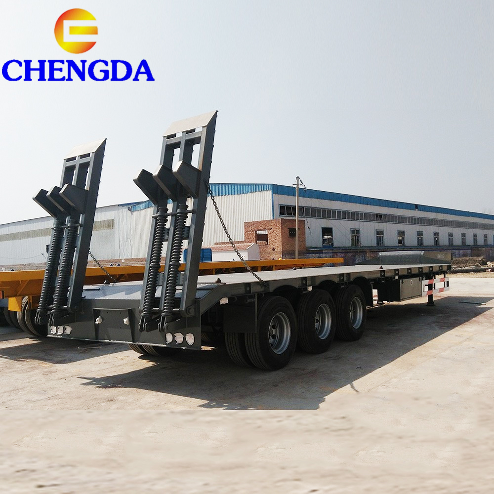 Black Lowbed Semi Trailer