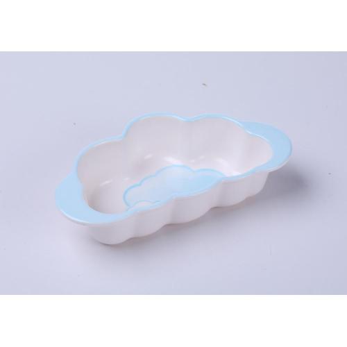 durable children snack serving bowl cloud shaped