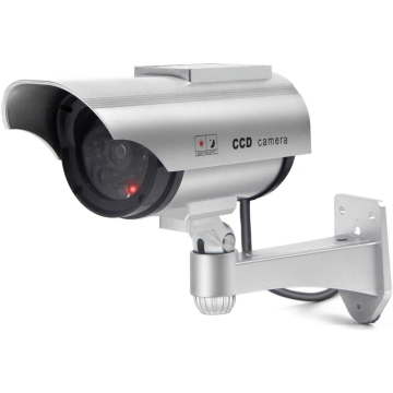 Solar Powered CCTV Red LED Blinking Camera - Outdoor Bullet Wireless Security Surveillance