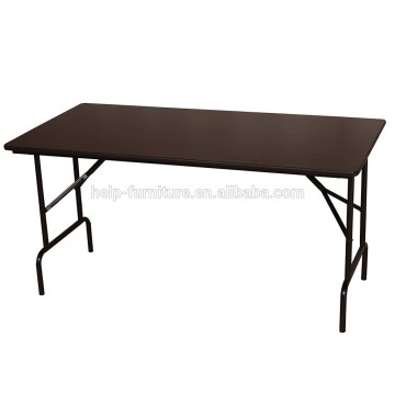 Metal height adjustable folding wooden tables