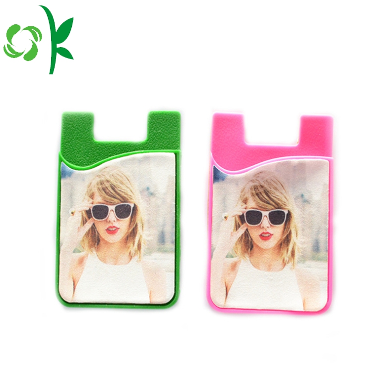 Customized Unique Silicone Adhesive Card Holder Phone Wallet