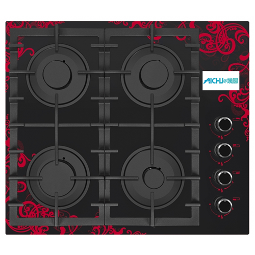 Gas Stove Black With A Pattern