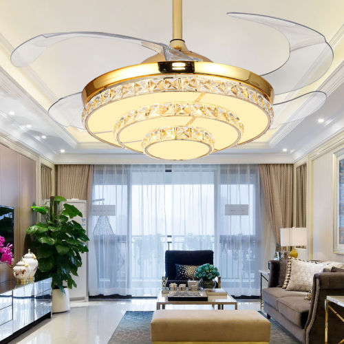 LEDER Crystal Ceiling Fan With Light