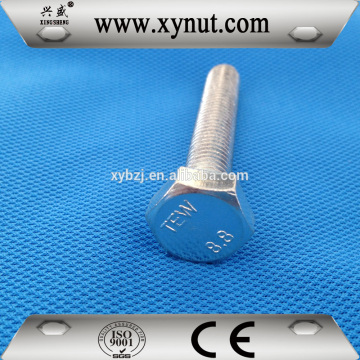Factory Direct Sale DIN933 Zinc Plated Full Thread High Tensile Hex Bolt/8.8 Grade Bolt