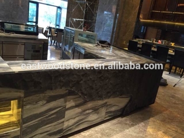 white and black marble stone for hotel countertop