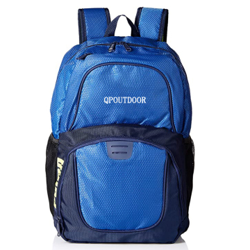 Fashionable Water Resistant 600D Blue Anti-Theft RPET Custom Logo Backpack for Men and Women