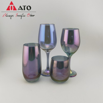 ATO Customized Champagne Electroplated Wine Goblets Glass