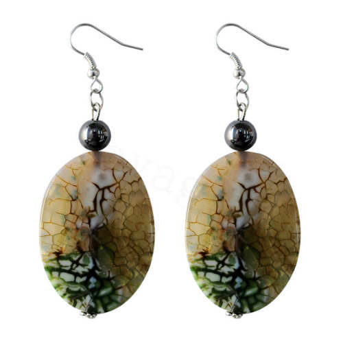 Natural Gemstone Agate Earring