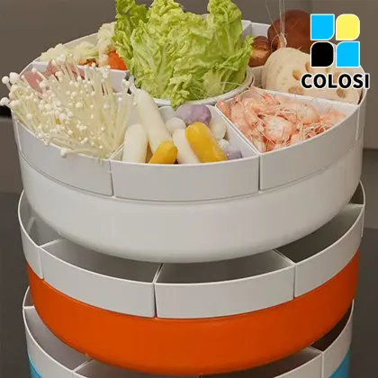 Multi-Functional Rotating Hotpot Vegetable Basin