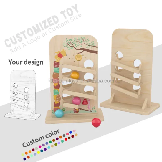 Wooden Push Ball Toy Set for Early Education and Balance Skills