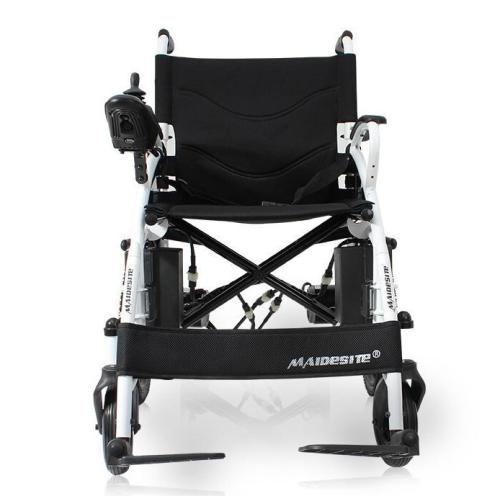 Черная электрическая складная портативная инвалидная коляска