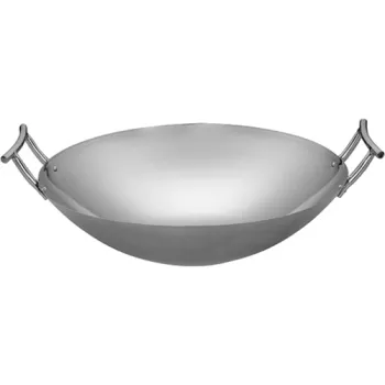 Stainless Steel Chinese Wok with Double Handle