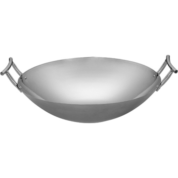 Stainless Steel Chinese Wok with Double Handle