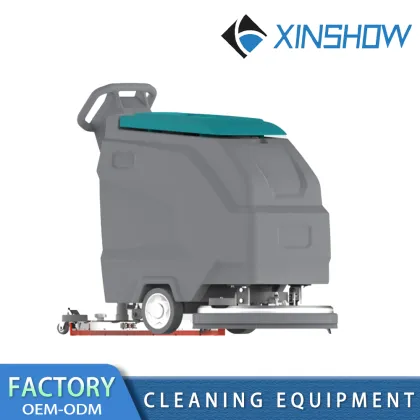 Sweeper push type floor scrubber