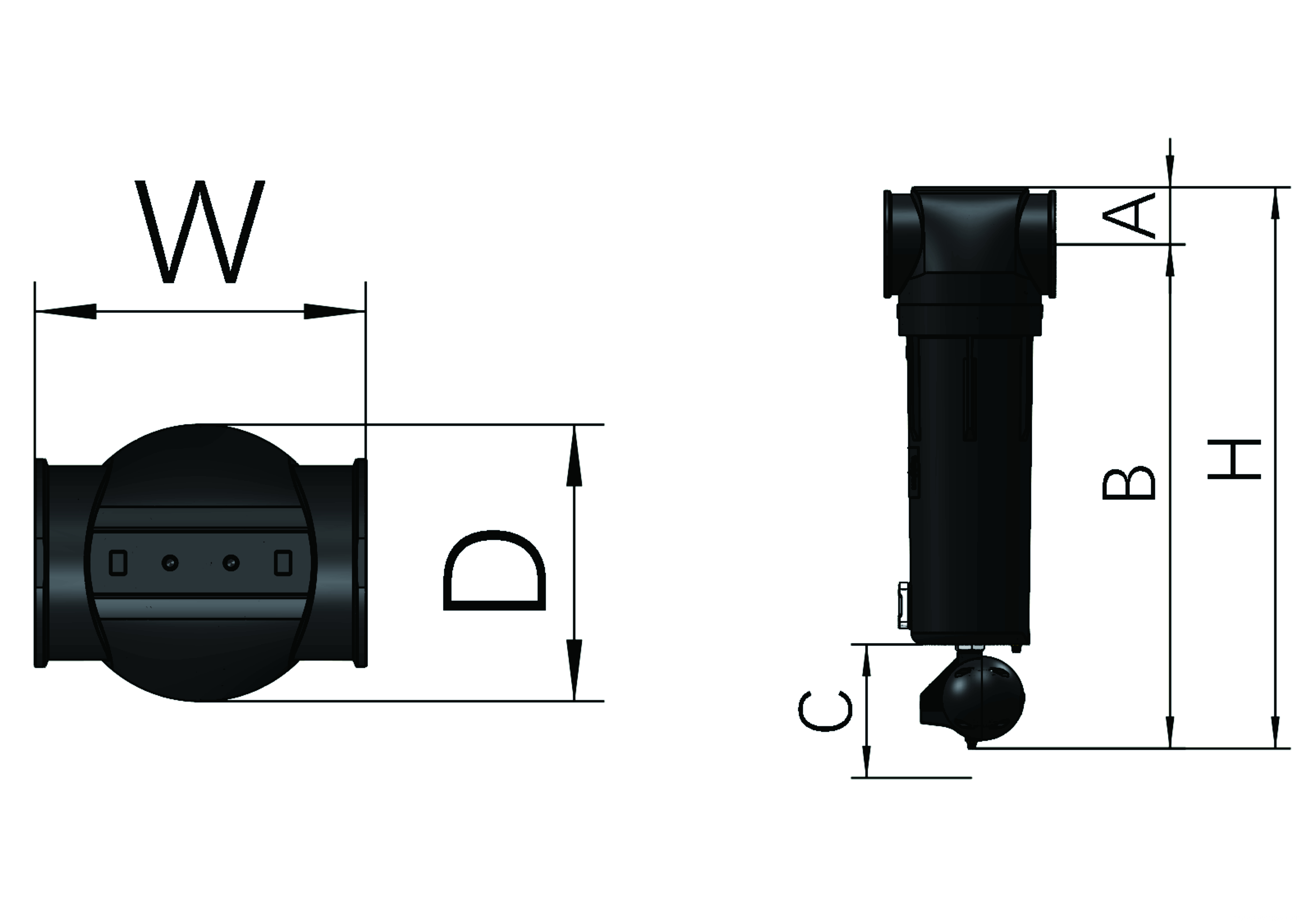 Compressed water air separation