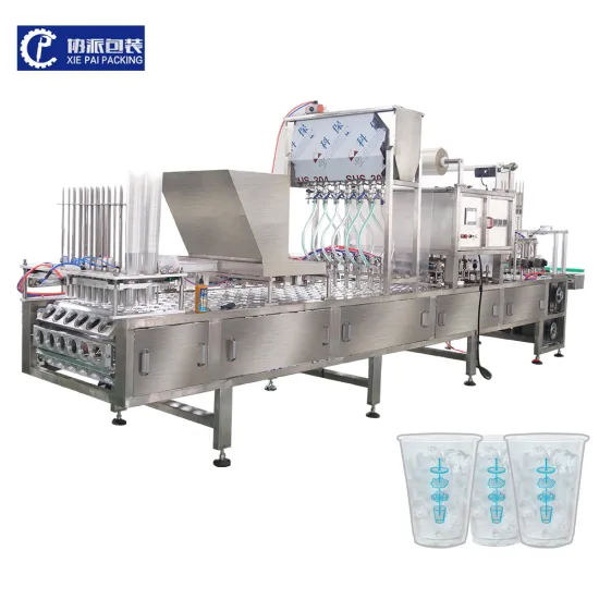 Automatic Cup Filling, Capping and Sealing Machine for Yogurt, Juice, and Honey