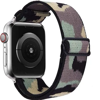 Camouflage Elastic Nylon Watch Bands for Apple Watch