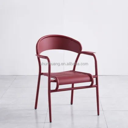 New Design Outdoor Metal Chairs & Courtyard Aluminum Furniture Dining Sets