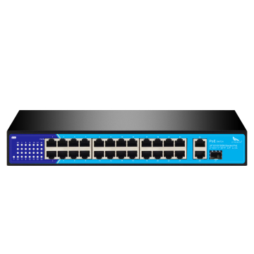 Factory Managed Optical Industrial Gigabit PoE Switch 24 Port Core Network
