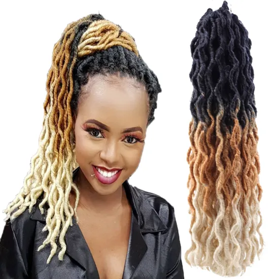 Wholesales Goddess Locs Gypsy Faux Locs 18Roots/Pcs Ombre Crochet Hair Synthetic Hair Extensions