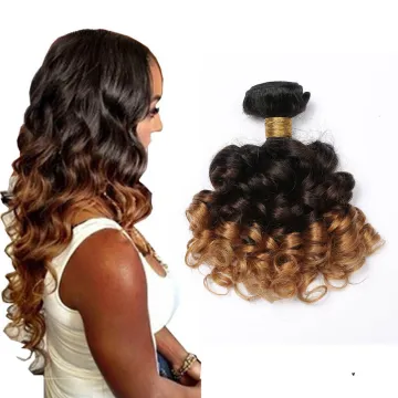 Uniky Factory Price Human Hair Bundles 1B/4/27 Colored Hair Bundles With Closure Bouncy Curly Hair Weaving For All Women