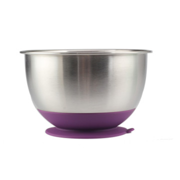 5QT Purple Silicone Base Mixing Bowl