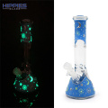 Glass Beaker Bong with Glow in the dark