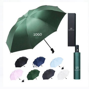 Ombrello pieghevole promozionale del logo personalizzato: pioggia portatile e tonalità del sole con caratteristica antivento