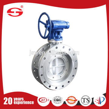 Pneumatic actuated high performance Flanged Tri-Eccentric butterfly valve