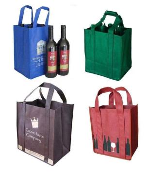 Customize Divided Wine Bottles Holder Non Woven Bag