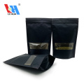 Ventana transparente Bolsa Zipllock Bolsa Black Kraft Paper