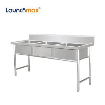 Hot Sale Custom Sizes Three Compartment Stainless Steel Commercial Kitchen Sinks