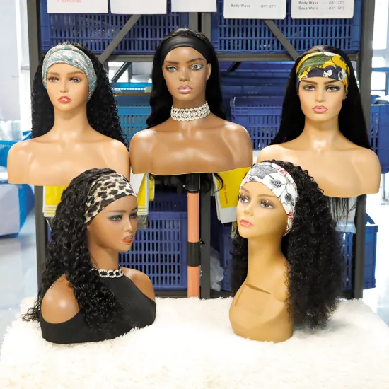 Kinky Curly Headband Wig Human Hair, Wholesale Straight Head Band Wig Virgin Hair,Human Hair Headband Wigs For Black Women