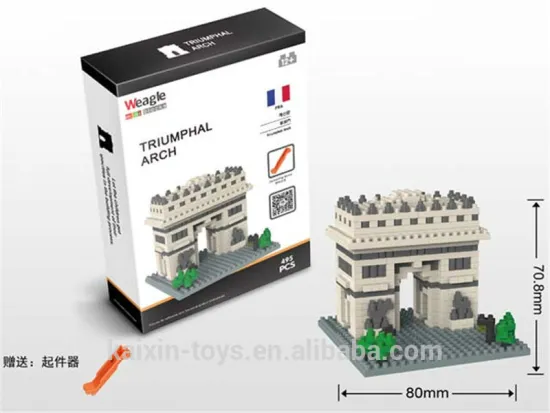 495pcs small plastic toy Eiffel Tower weagle diamond building block