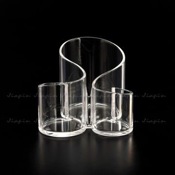 3 Fach Acryl -Make -up -Bürstenorganisator - Kosmetikhalter &amp; Schreibtisch Organizer