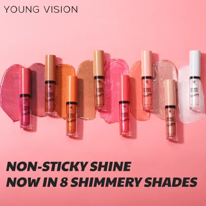 Fine Flash Lip Gloss - 8 Color Pearlescent Lip Glaze