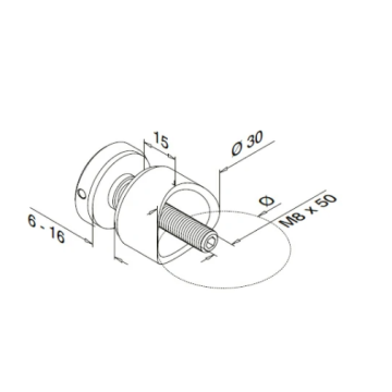 Supports en verre en acier inoxydable pour les systèmes de balustrade en verre