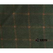 Olive Check 80% Wool 20% Nylon Fabric