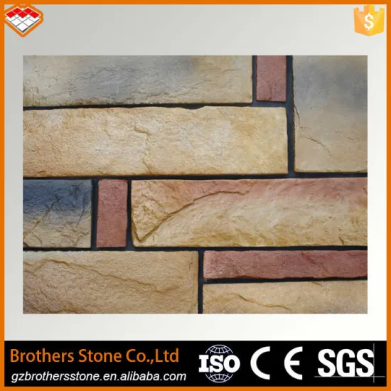 2015 New design stone veneer panels lowes castle faux stone natural stone wall pannel artificial stone cladding