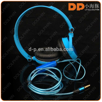chic gaming headset cool glowing in the dark led el wired headphones with mic for smart phones