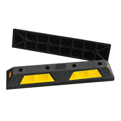 Rubber Plastic Parking Curbs: A Parking Stopper for Garage Floors - Blocks Car Wheels and Acts as an Effective Parking Aid