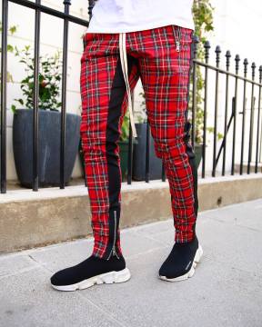Autumn & Winter Men's Plaid Slim Casual Jogger Pants - Wholesale Fashion
