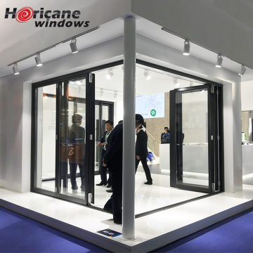 Venta caliente de EE. UU. Puerta plegable de vidrio aislada de doble acristalamiento