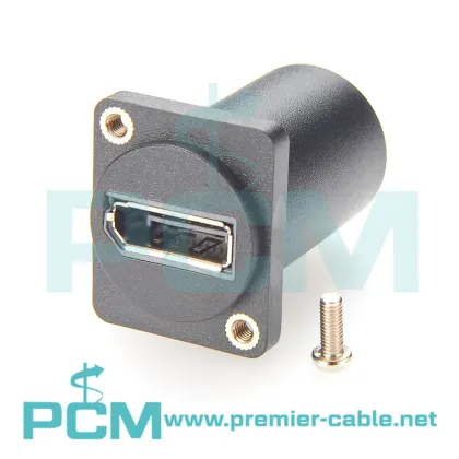 High-Quality D-Type DisplayPort DP Female to DP Female Video XLR Panel Mount Bulkhead Connectors: Enhancing Your Connectivity Solutions