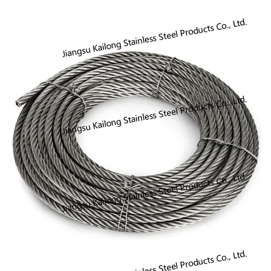 6mm Stainless Steel Wire Rope with Black PVC/Nylon Coating for Sale